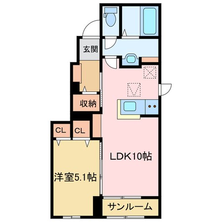 ロカルモラン　Aの物件間取画像